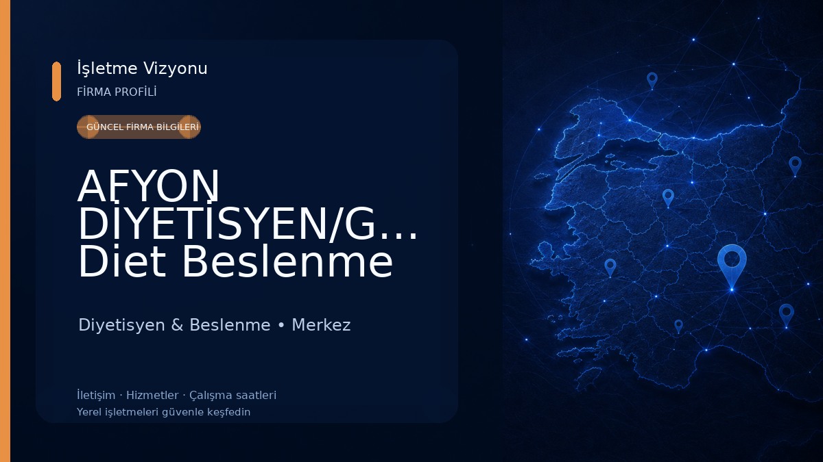 AFYON DİYETİSYEN/Golden Diet Beslenme Danışmanlığı Diyetisyen & Beslenme