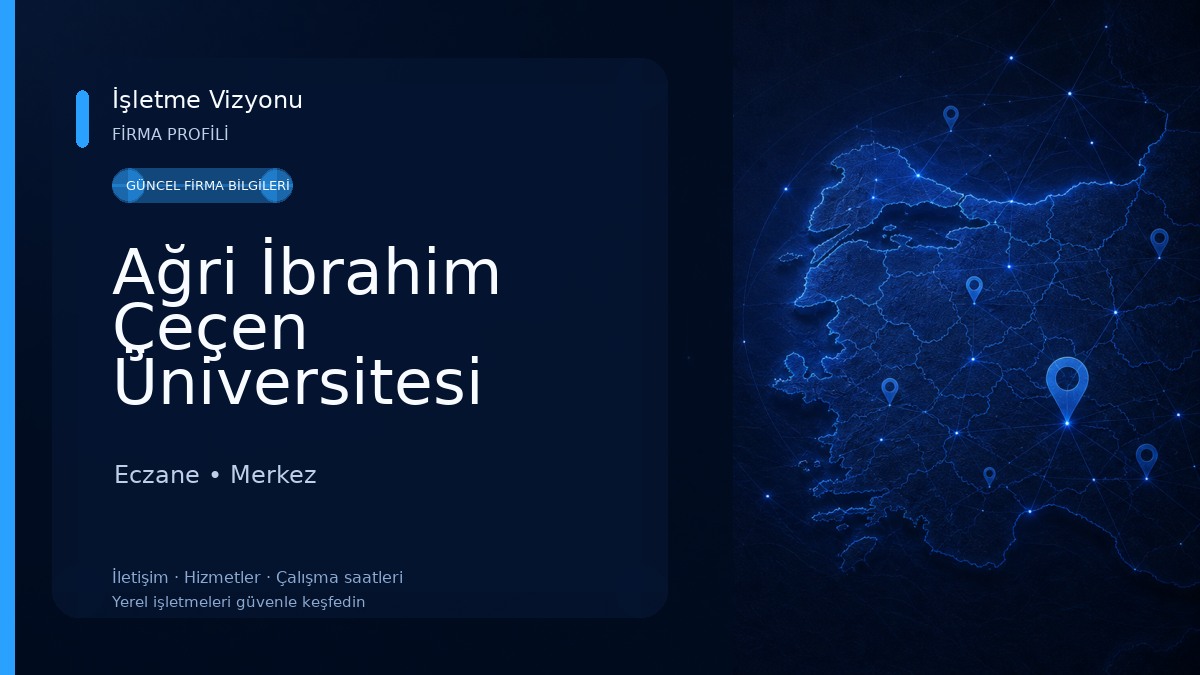 Ağri İbrahim Çeçen Üniversitesi Eczacilik Fakültesi Eczane