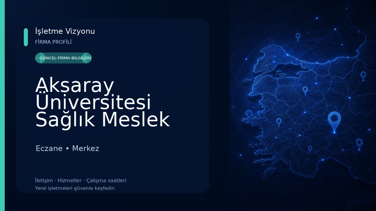 Aksaray Üniversitesi Sağlık Meslek Yüksek Okulu Eczane