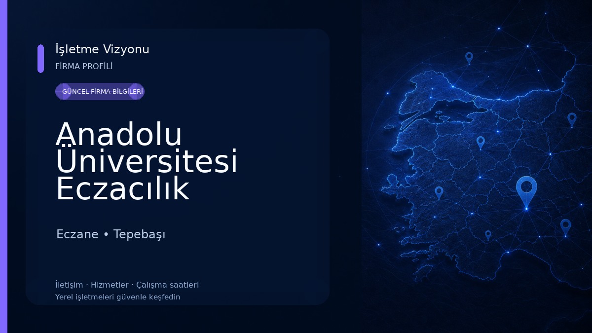 Anadolu Üniversitesi Eczacılık Fakültesi Eczane