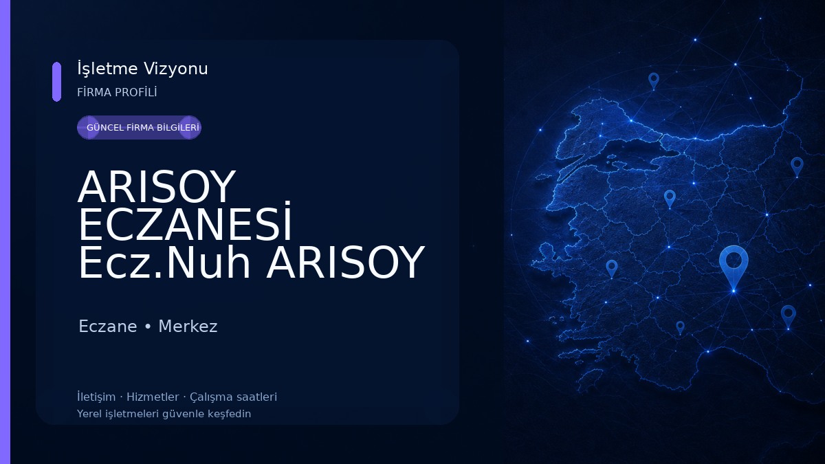ARISOY ECZANESİ Ecz.Nuh ARISOY Eczane