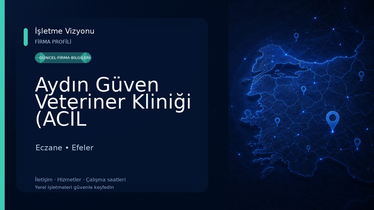 Aydın Güven Veteriner Kliniği (ACİL DURUMLAR İÇİN 7/24 📞 ) Aydın Merkez(Efeler) Eczane
