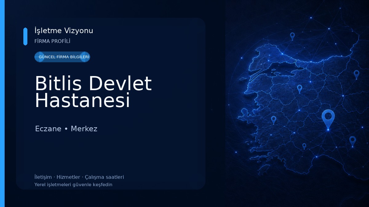Bitlis Devlet Hastanesi Eczane