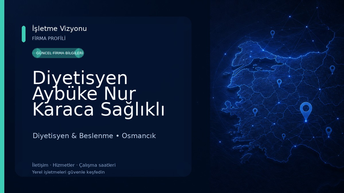 Diyetisyen Aybüke Nur Karaca Sağlıklı Beslenme ve Diyet Danışmanlığı 