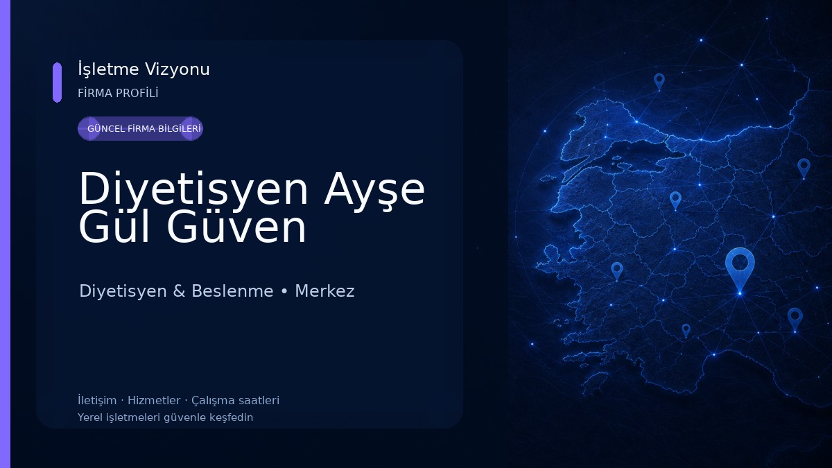 Diyetisyen Ayşe Gül Güven Diyetisyen & Beslenme