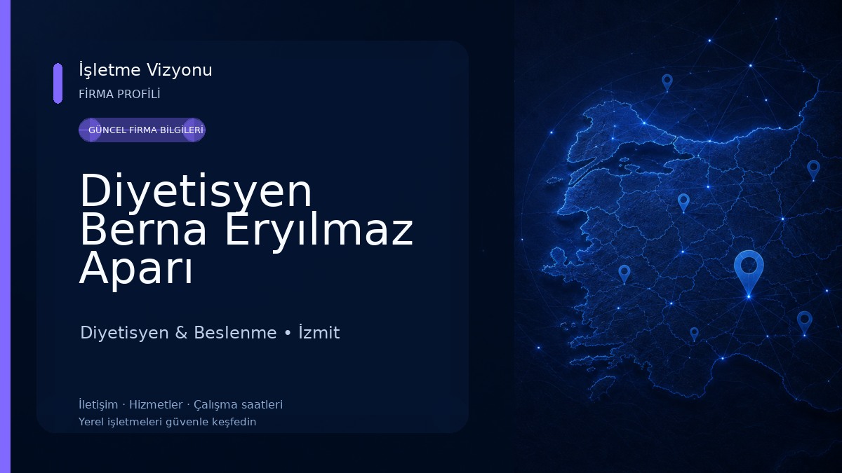 Diyetisyen Berna Eryılmaz Aparı Diyetisyen & Beslenme