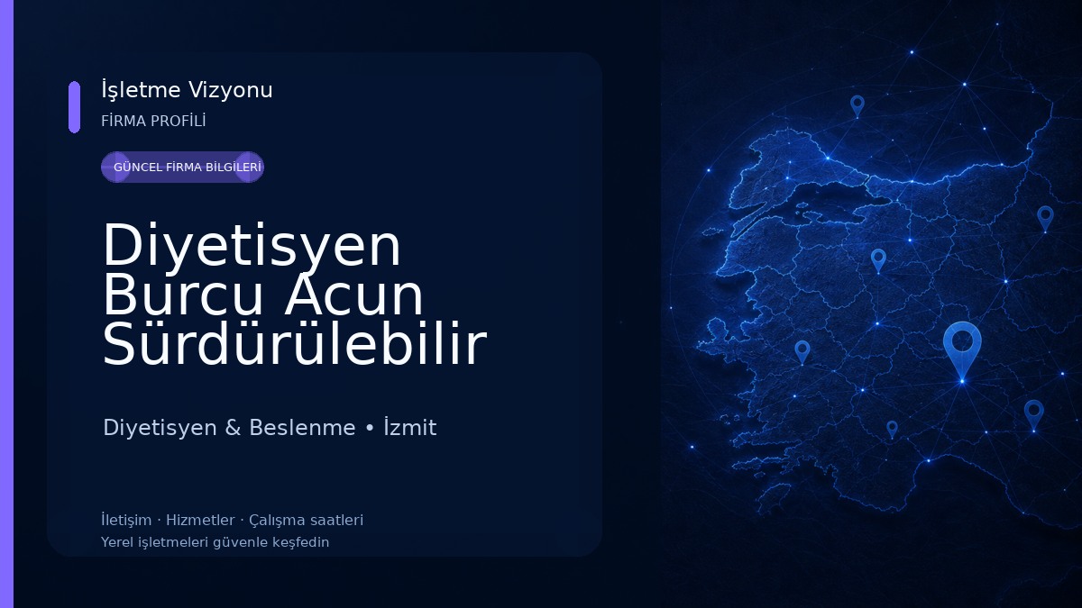 Diyetisyen Burcu Acun Sürdürülebilir Beslenme Danışmanlığı