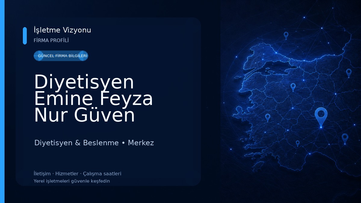 Diyetisyen Emine Feyza Nur Güven Beslenme ve Diyet Danışmanlığı 