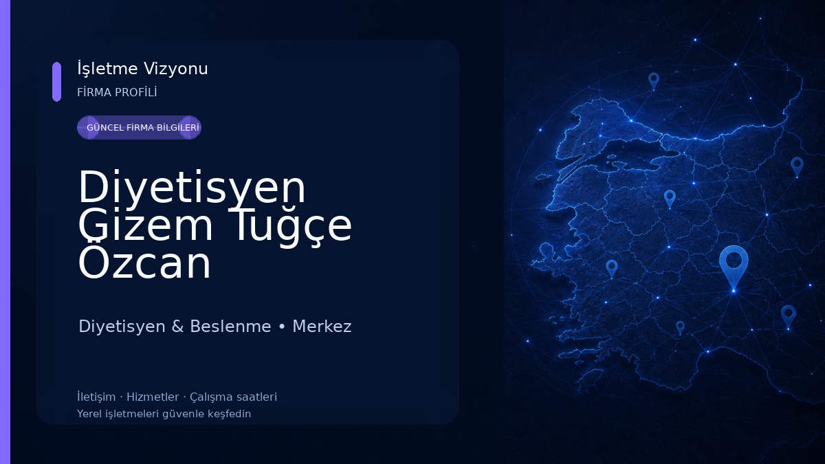 Diyetisyen Gizem Tuğçe Özcan