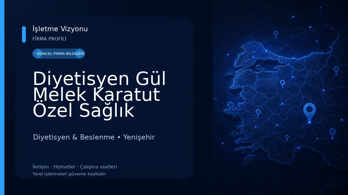 Diyetisyen Gül Melek Karatut Özel Sağlık Meslek Hizmet Birimi