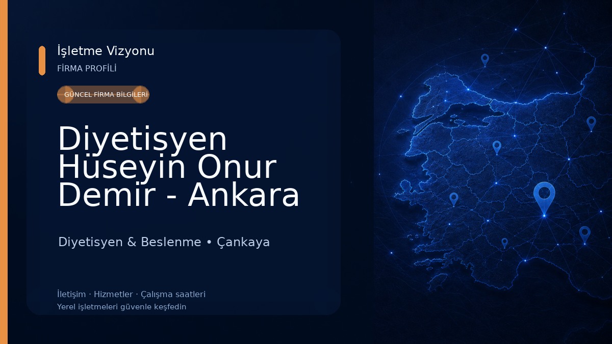 Diyetisyen Hüseyin Onur Demir - Ankara Diyetisyen - Online Diyet - Kızılay Diyetisyen Diyetisyen & Beslenme