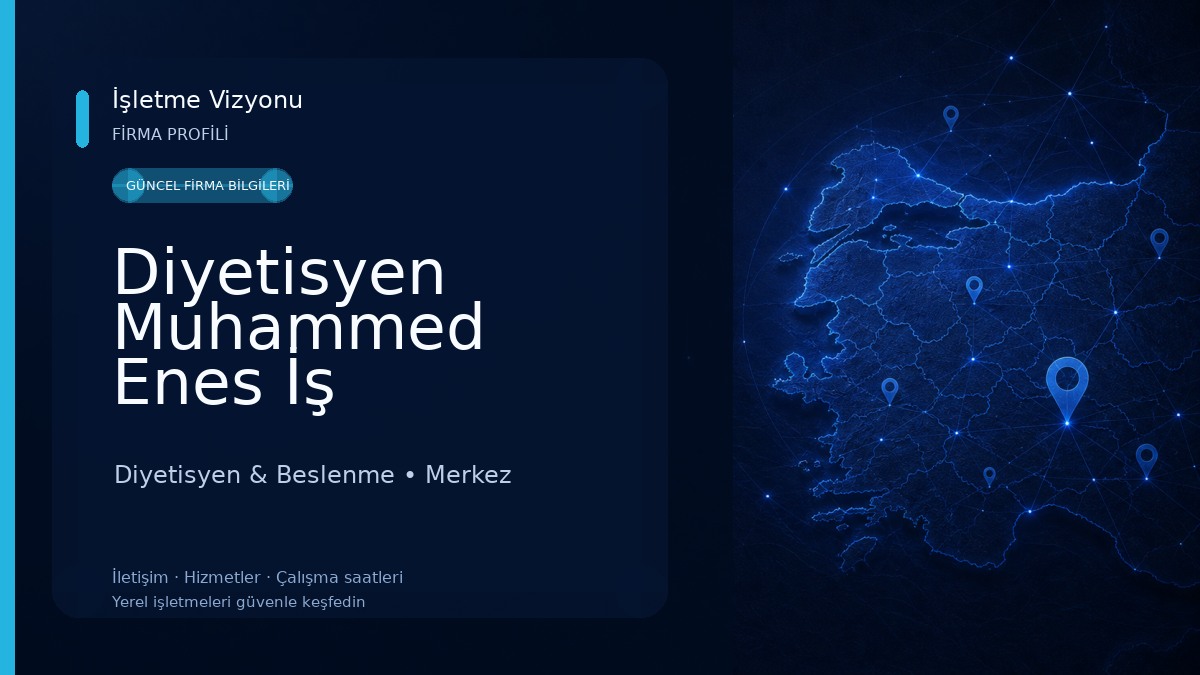 Diyetisyen Muhammed Enes İş Beslenme Ve Diyet Danışmanlığı 