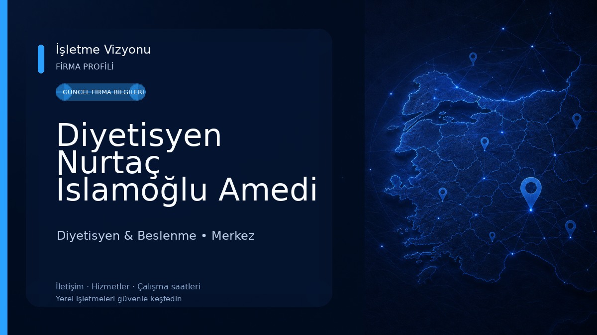 Diyetisyen Nurtaç İslamoğlu Amedi