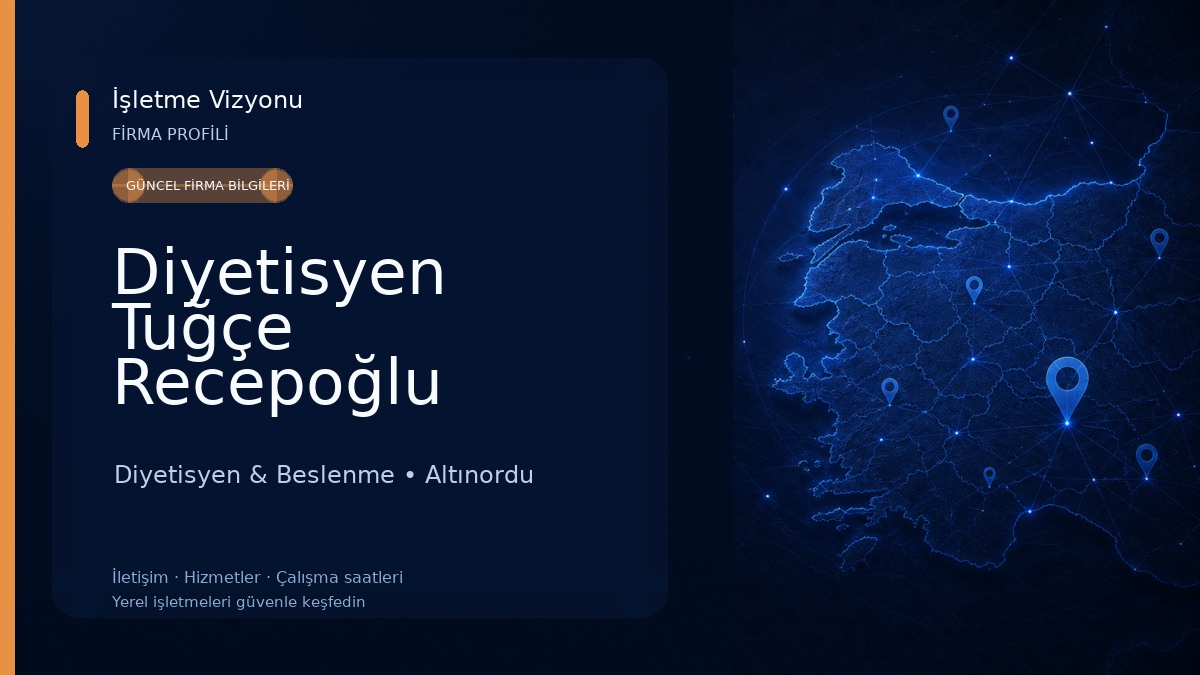 Diyetisyen Tuğçe Recepoğlu Beslenme ve Diyet Merkezi Diyetisyen & Beslenme