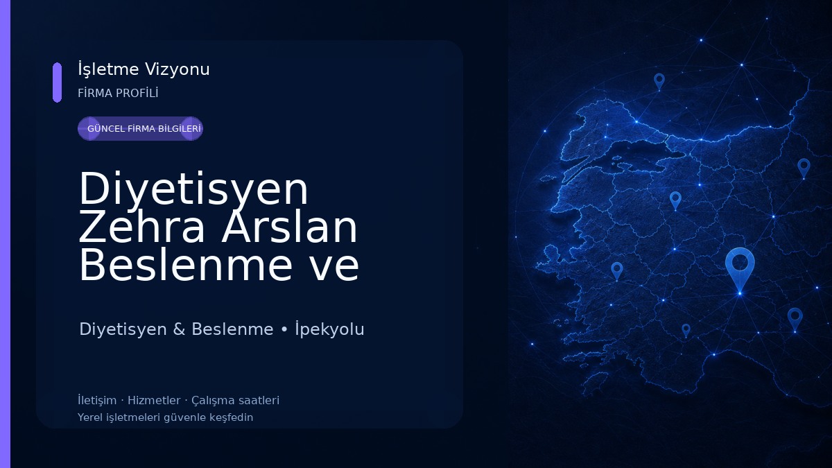 Diyetisyen Zehra Arslan Beslenme ve Diyet Danışmanlığı Merkezi Diyetisyen & Beslenme