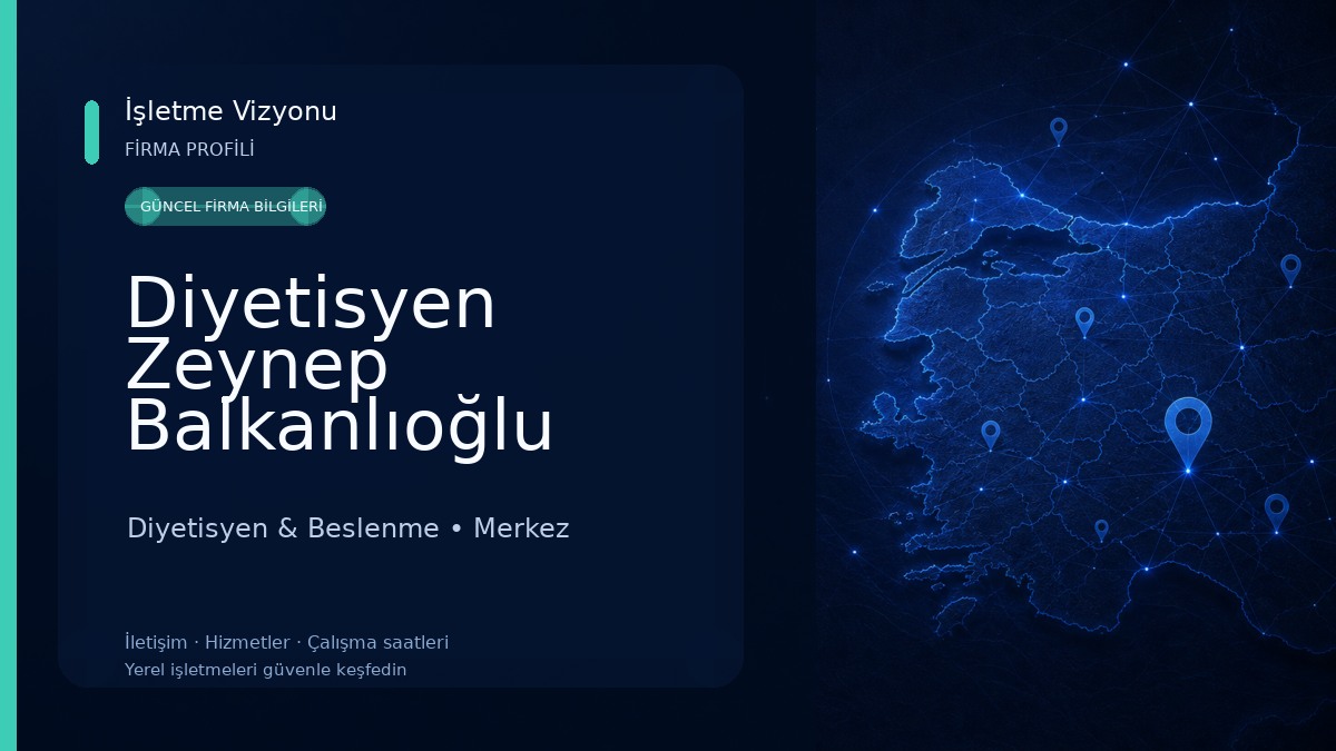 Diyetisyen Zeynep Balkanlıoğlu Beslenme Danışmanlığı