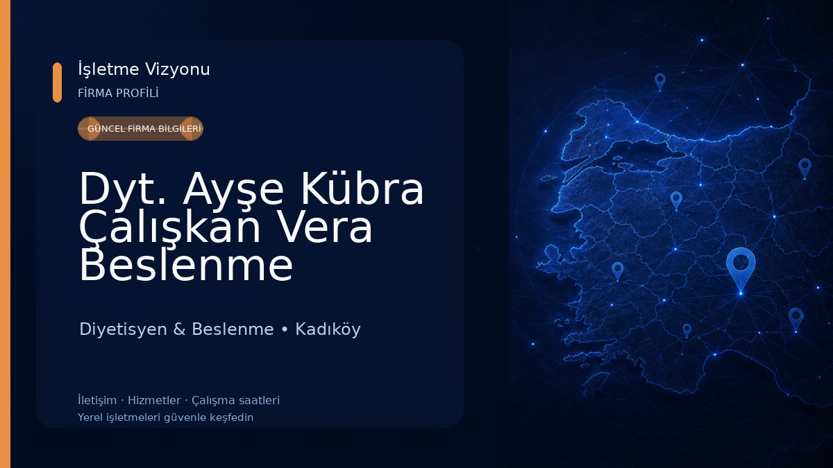 Dyt. Ayşe Kübra Çalışkan Vera Beslenme Danışmanlık Diyetisyen & Beslenme