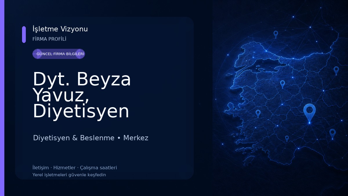 Dyt. Beyza Yavuz, Diyetisyen Diyetisyen & Beslenme