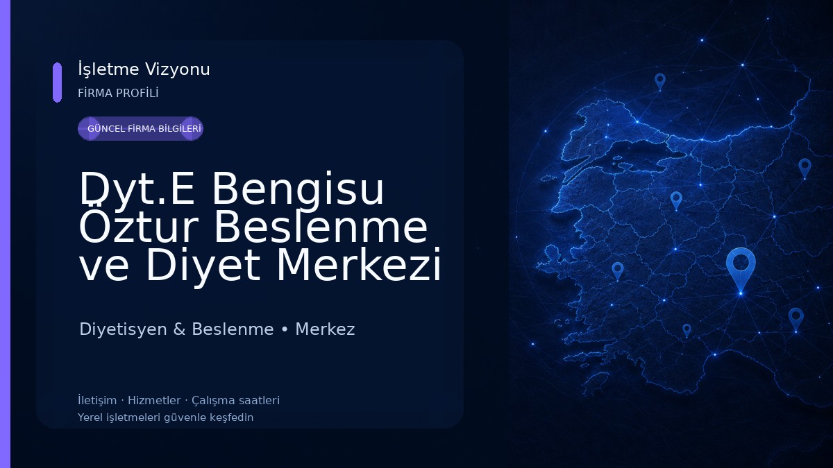 Dyt.E Bengisu Öztur Beslenme ve Diyet Merkezi