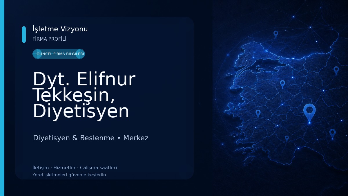 Dyt. Elifnur Tekkeşin, Diyetisyen Diyetisyen & Beslenme
