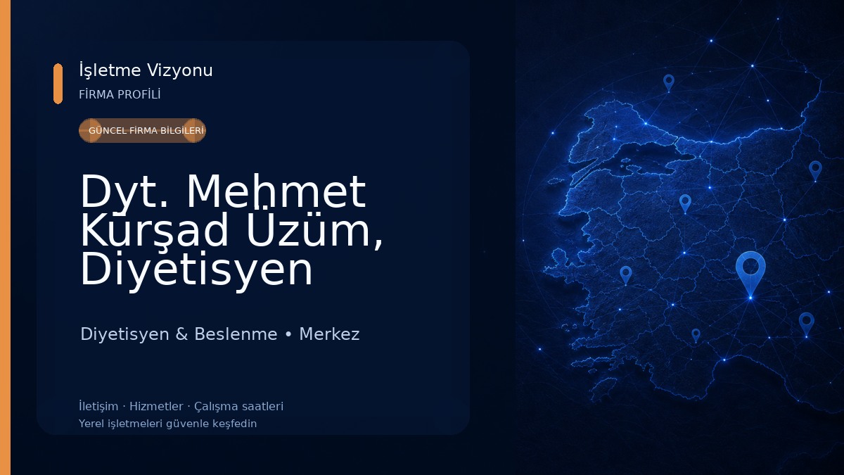 Dyt. Mehmet Kürşad Üzüm, Diyetisyen Diyetisyen & Beslenme