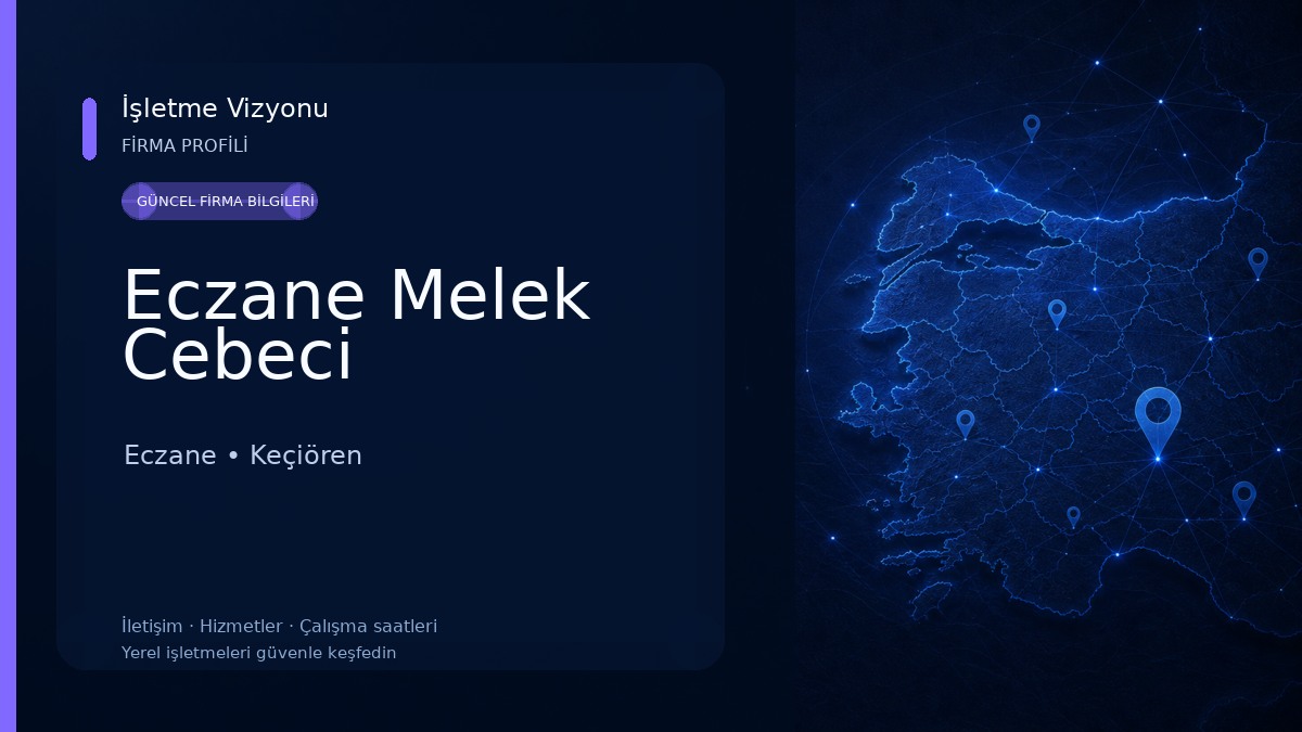 Eczane Melek Cebeci Eczane