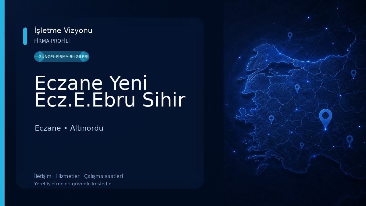 Eczane Yeni Ecz.E.Ebru Sihir Eczane