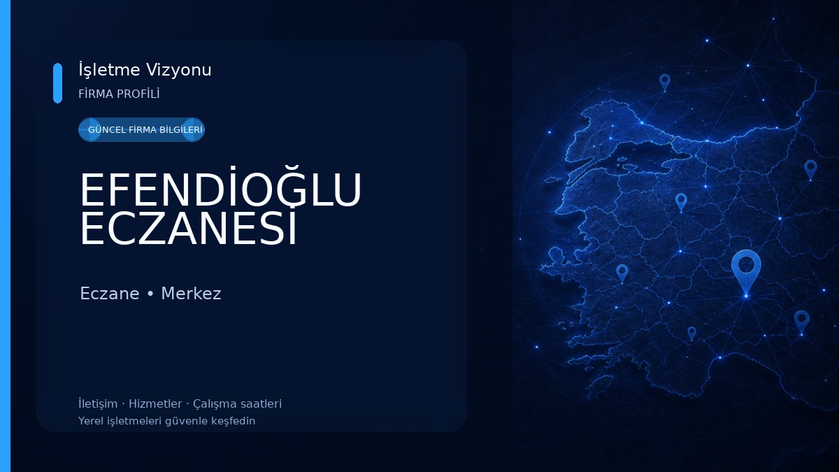 EFENDİOĞLU ECZANESİ Eczane