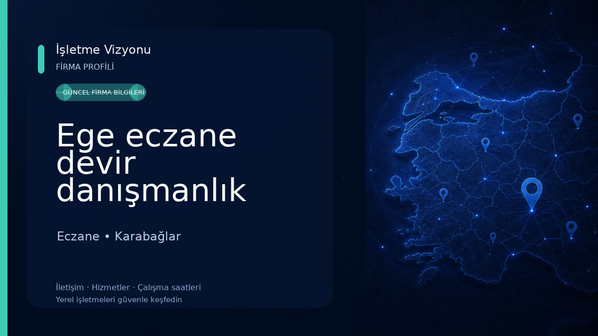 Ege eczane devir danışmanlık hizmetleri