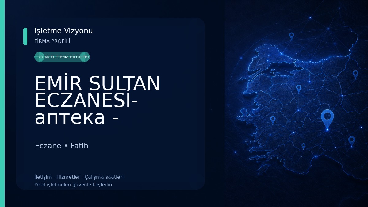 EMİR SULTAN ECZANESİ- аптека - Pharmacy - صيدلية Eczane