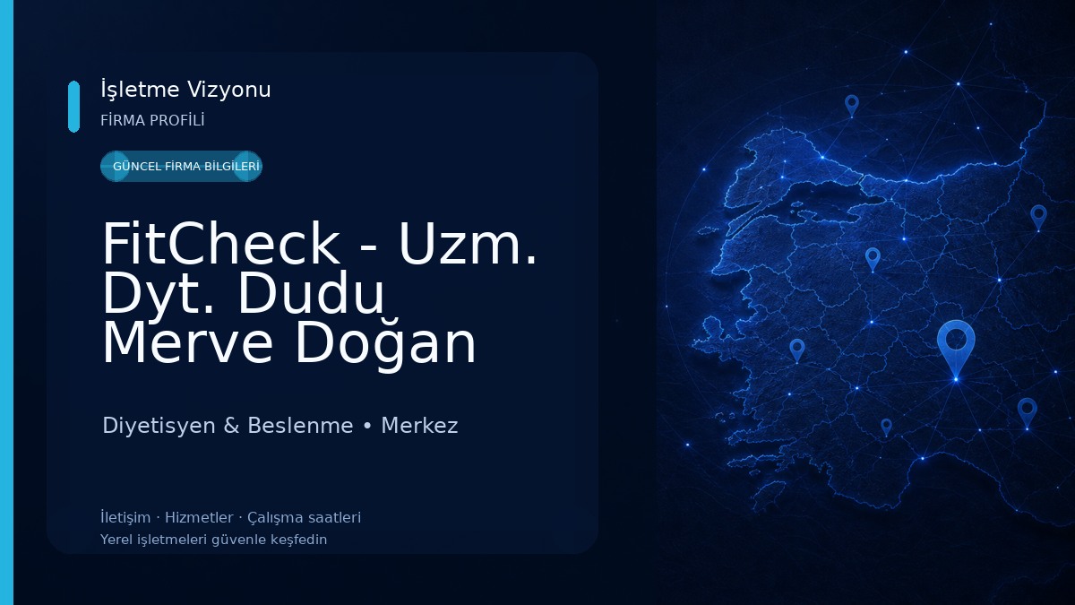 FitCheck - Uzm. Dyt. Dudu Merve Doğan Diyetisyen & Beslenme