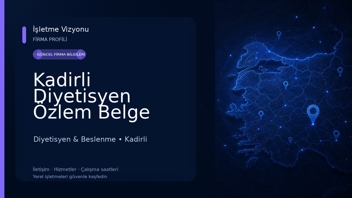 Kadirli Diyetisyen Özlem Belge Diyetisyen & Beslenme