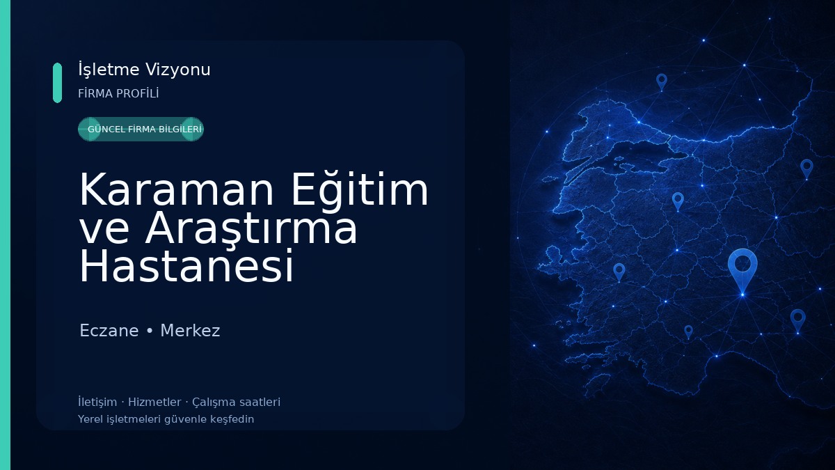 Karaman Eğitim ve Araştırma Hastanesi Eczane