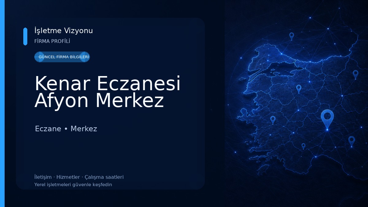 Kenar Eczanesi Afyon Merkez Eczane