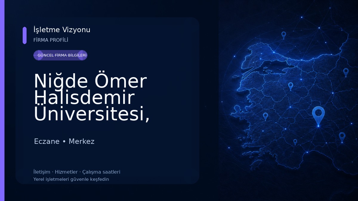 Niğde Ömer Halisdemir Üniversitesi, Niğde Teknik Bilimler Meslek Yüksekokulu Eczane