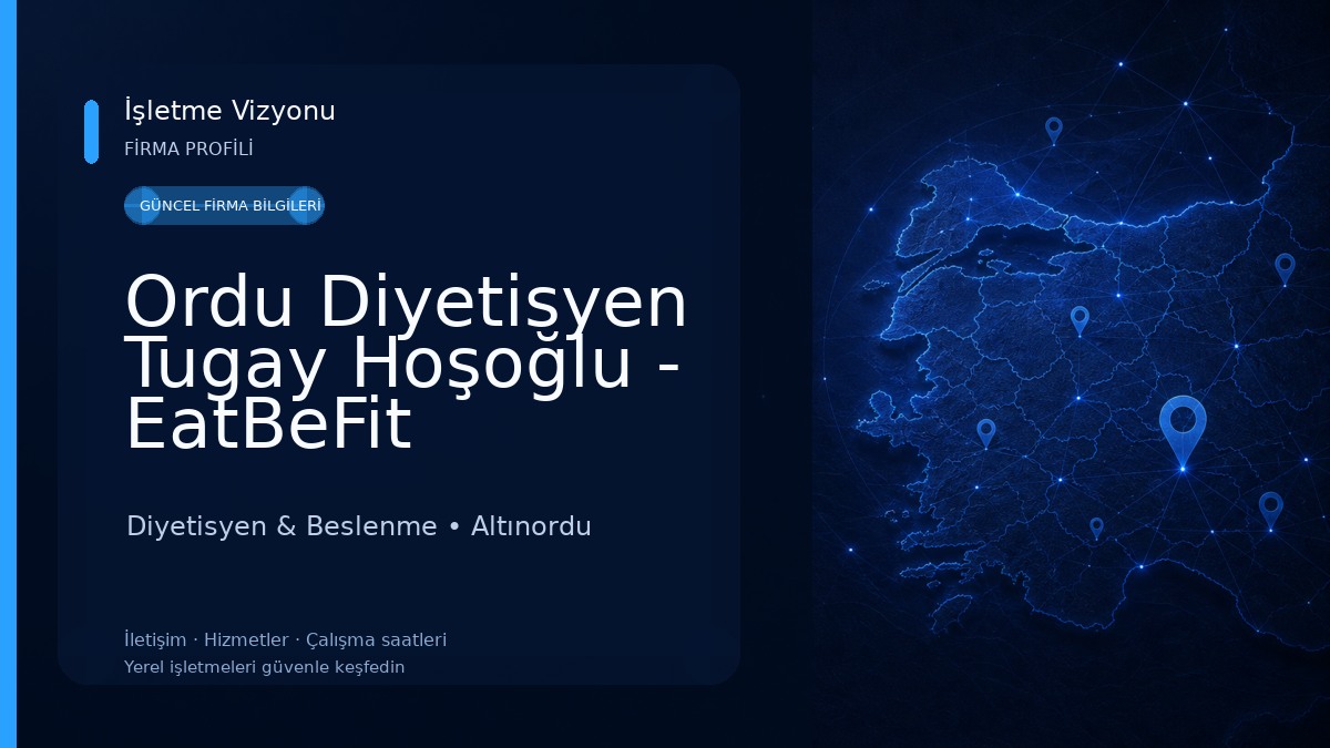 Ordu Diyetisyen Tugay Hoşoğlu - EatBeFit Diyetisyen & Beslenme