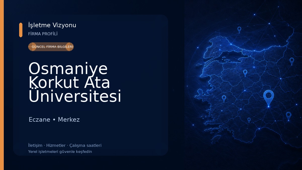 Osmaniye Korkut Ata Üniversitesi Eczane