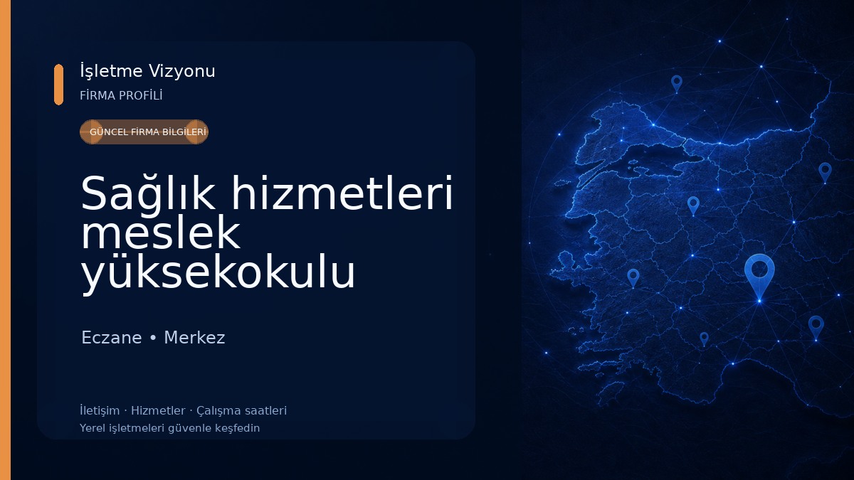 Sağlık hizmetleri meslek yüksekokulu Eczane