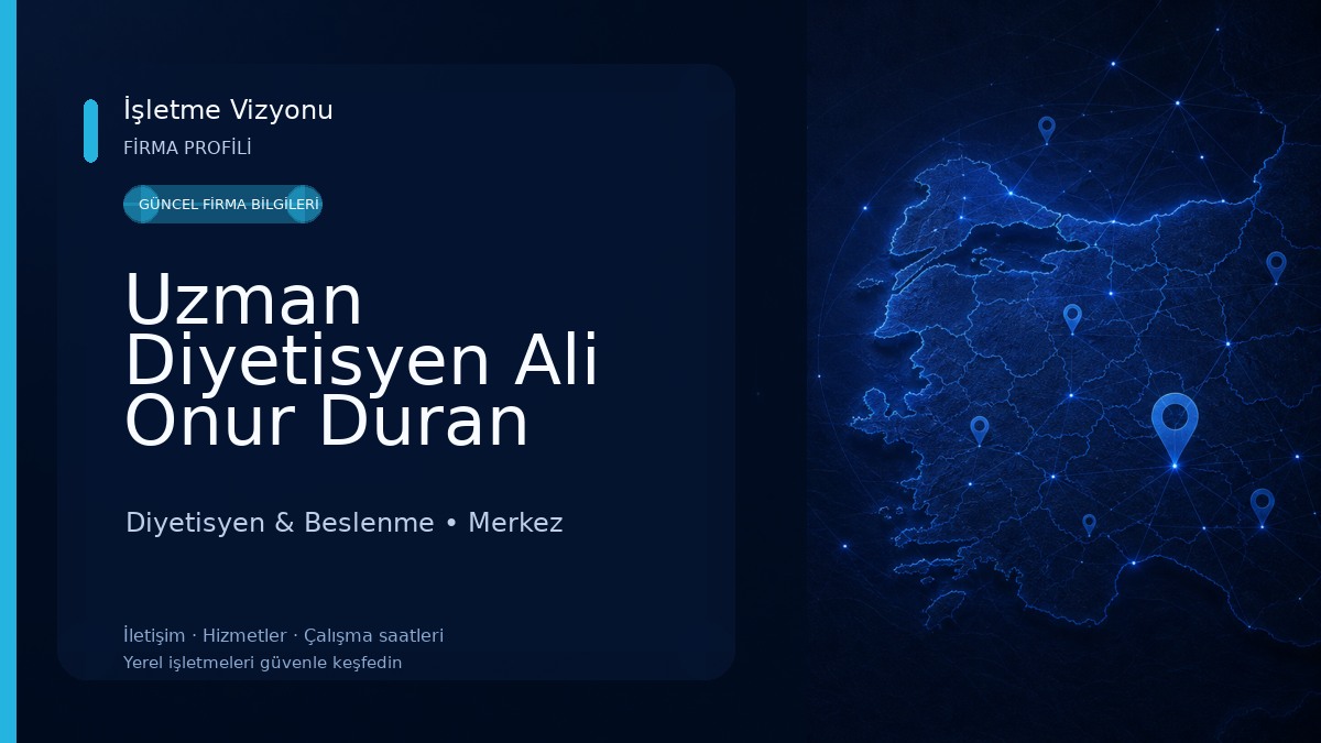 Uzman Diyetisyen Ali Onur Duran Diyetisyen & Beslenme