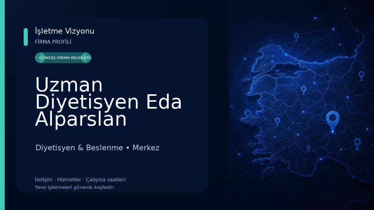 Uzman Diyetisyen Eda Alparslan Beslenme ve Diyet Danışmanlığı Diyetisyen & Beslenme