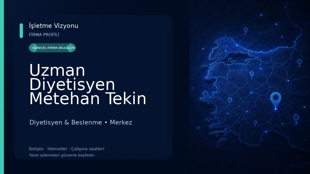 Uzman Diyetisyen Metehan Tekin Diyetisyen & Beslenme