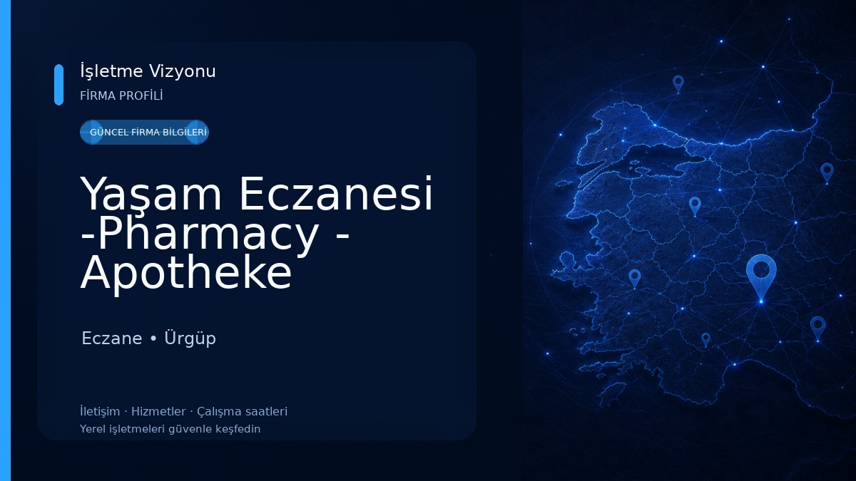 Yaşam Eczanesi -Pharmacy - Apotheke Eczane